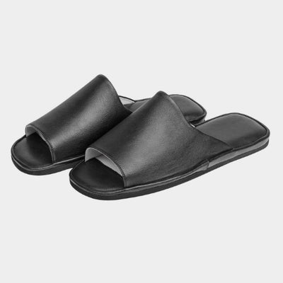 Faux Leather Slides